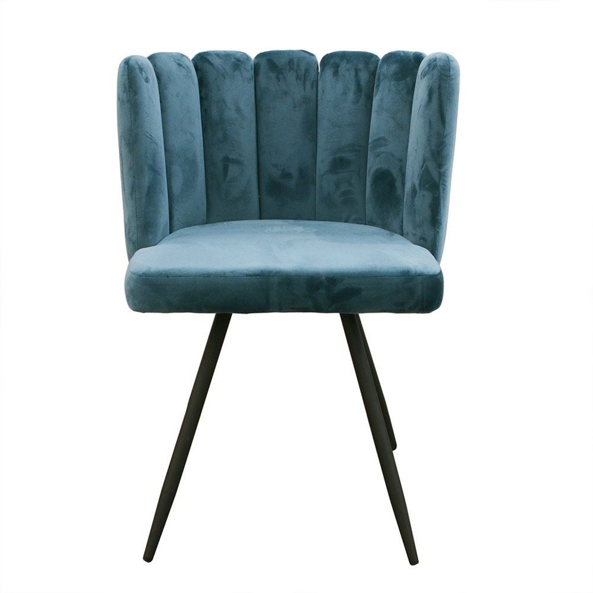 Chaise Velours Ariel Noire bleu, DECORATIE