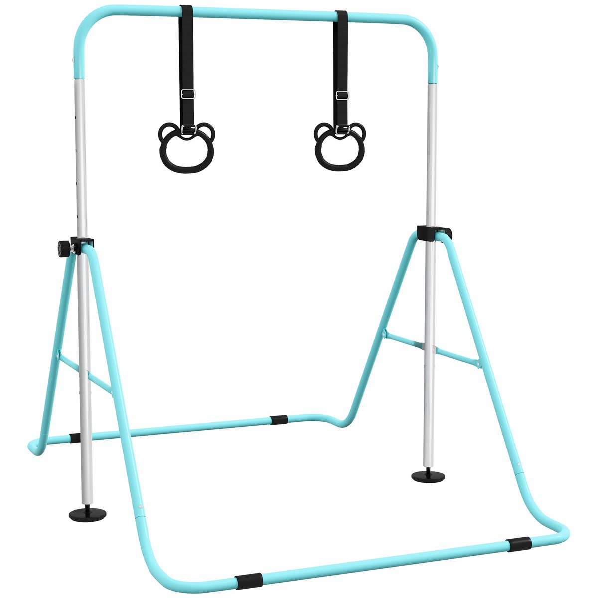 Barre de gymnastique pour enfants Acier Cyan couleur unique, HOMCOM