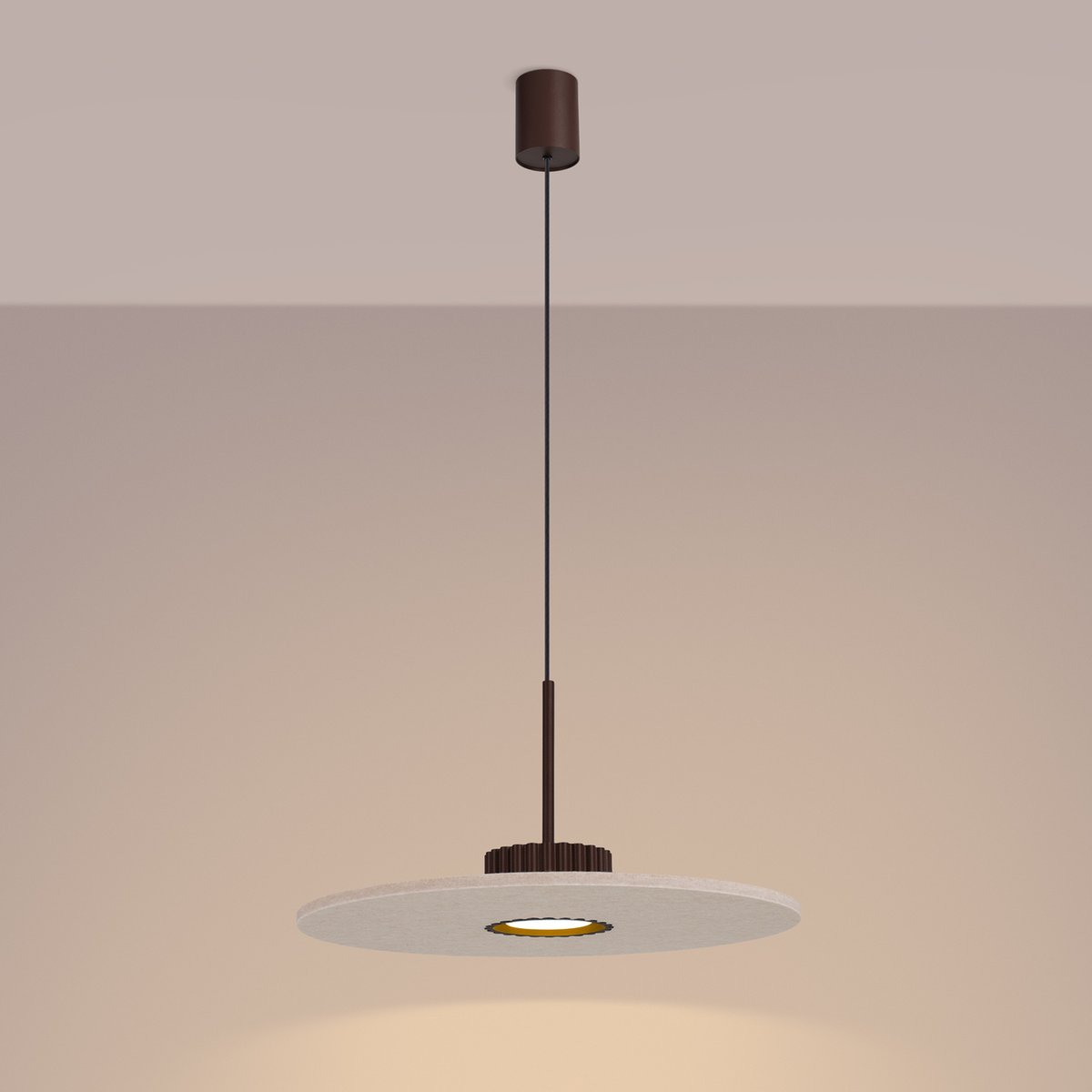 Suspension Feutre Marron Gx53 1 OVO marron, EDEN