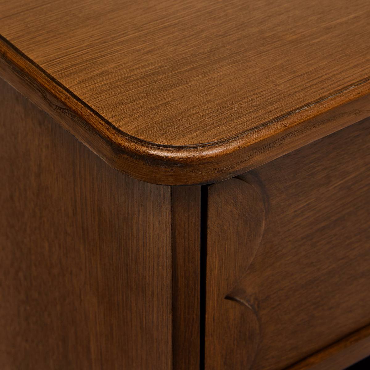 Table de chevet rectangulaire avec tiroir MONA marron, ATMOSPHERA