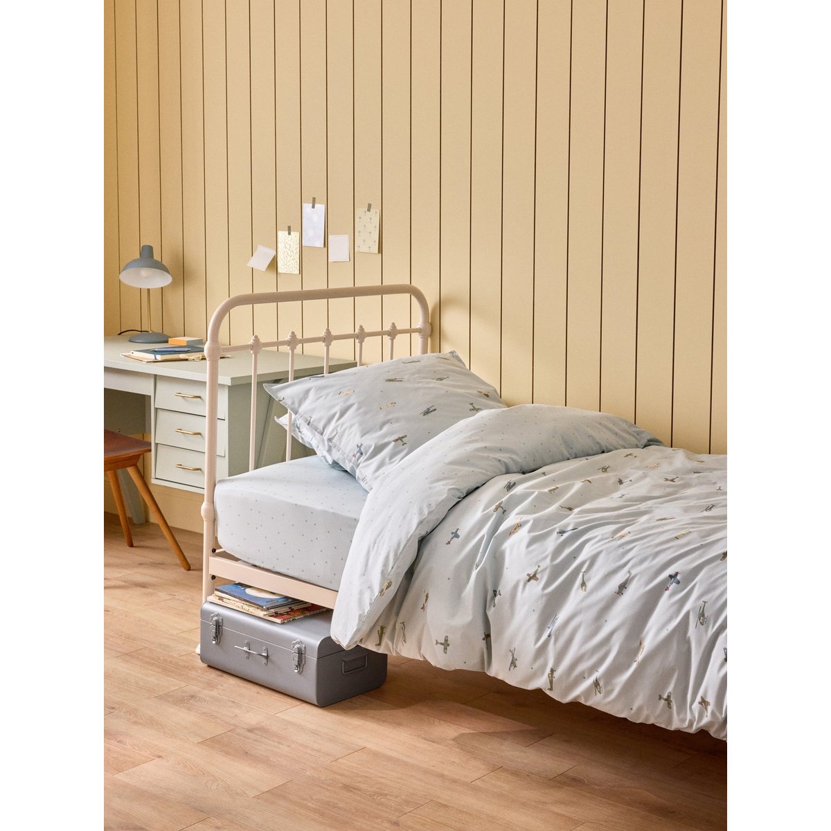 Housse de couette coton "AVIATEUR" bleu, CYRILLUS