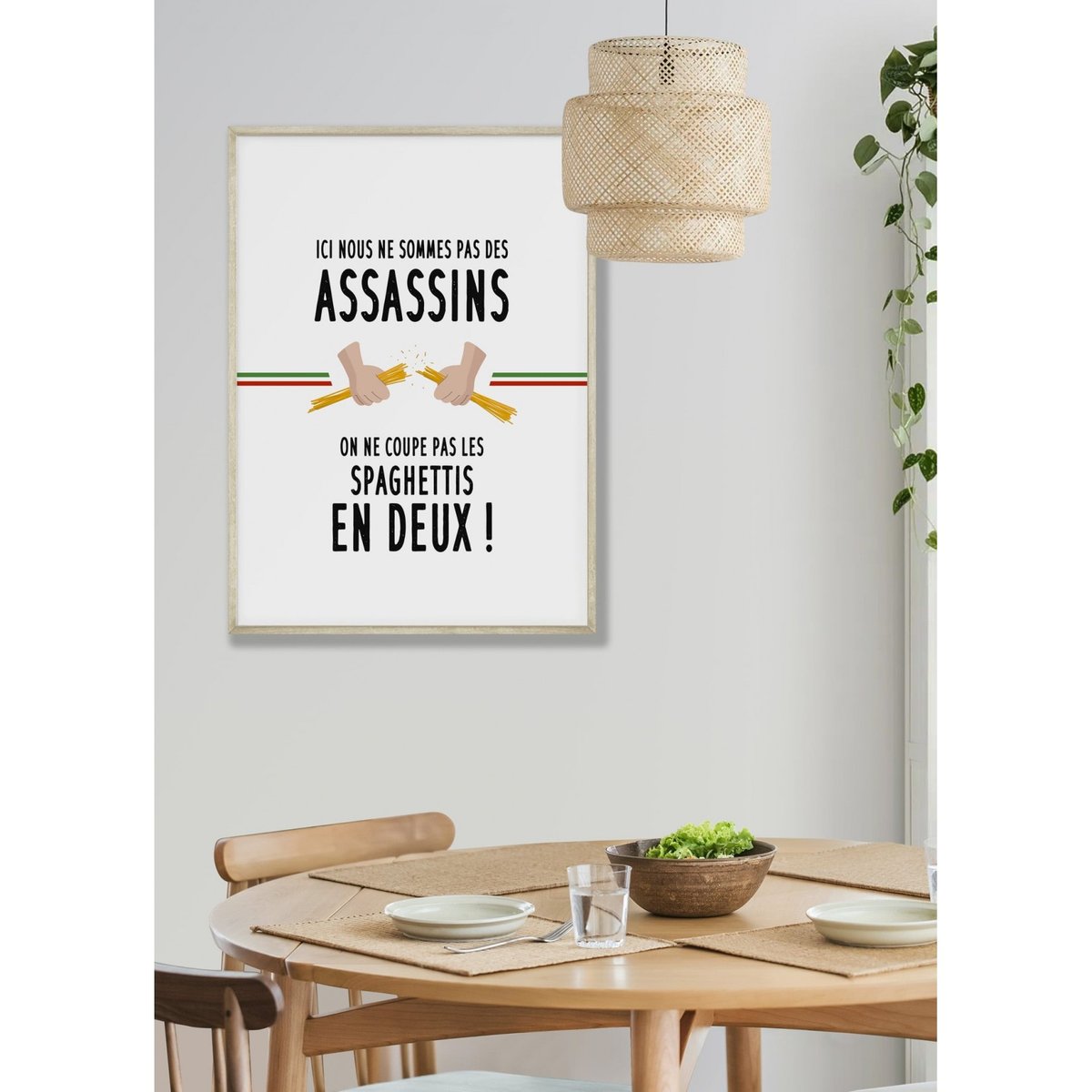 Affiche 'Spaghettis' blanc, L'AFFICHERIE
