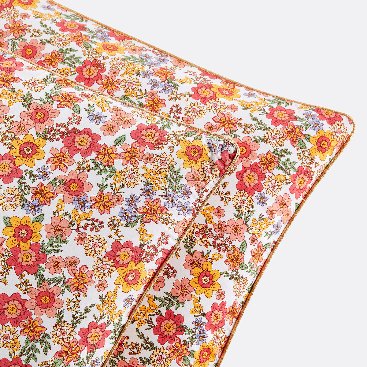 Taie d'oreiller coton lavé, Mérédith imprimé fleurs, LA REDOUTE INTERIEURS