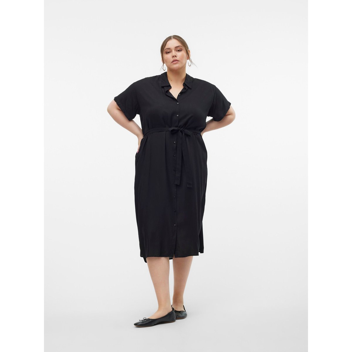 Robe Chemise noire - black, VERO MODA