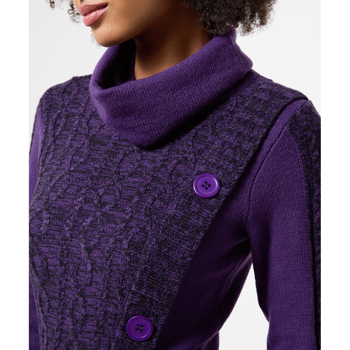 Long Pull Douillet à Col Bénitier violet, JOE BROWNS