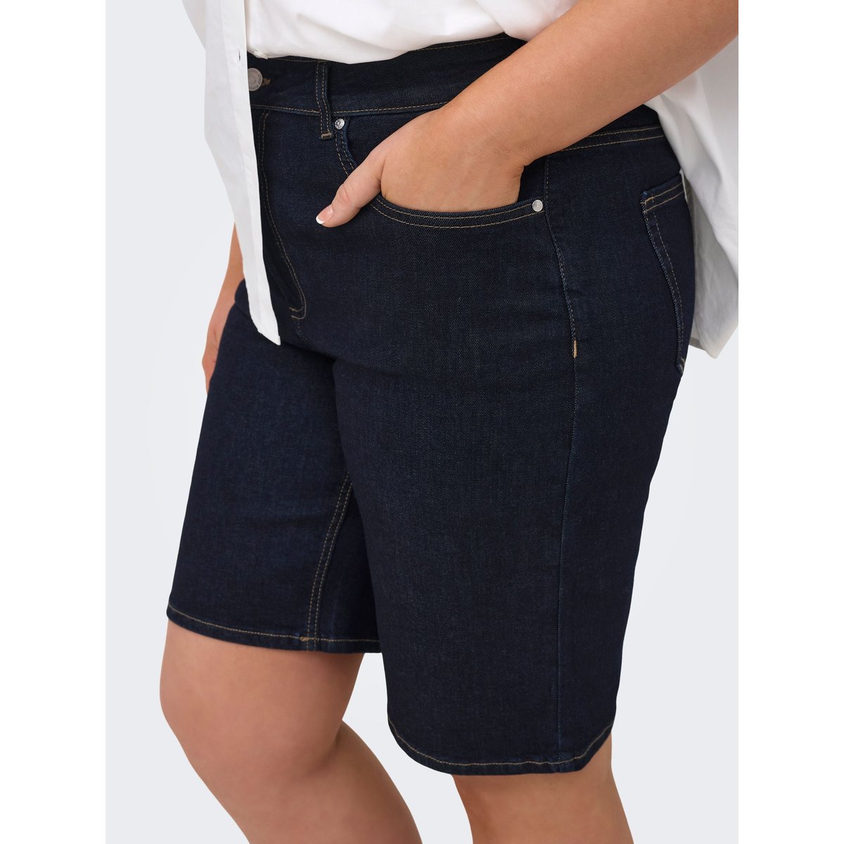 Short En Denim dark blue denim, ONLY CARMAKOMA