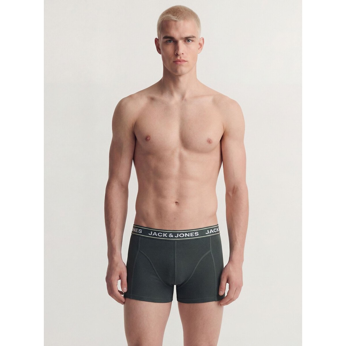 Lot de 5 boxers unis noir, JACK & JONES