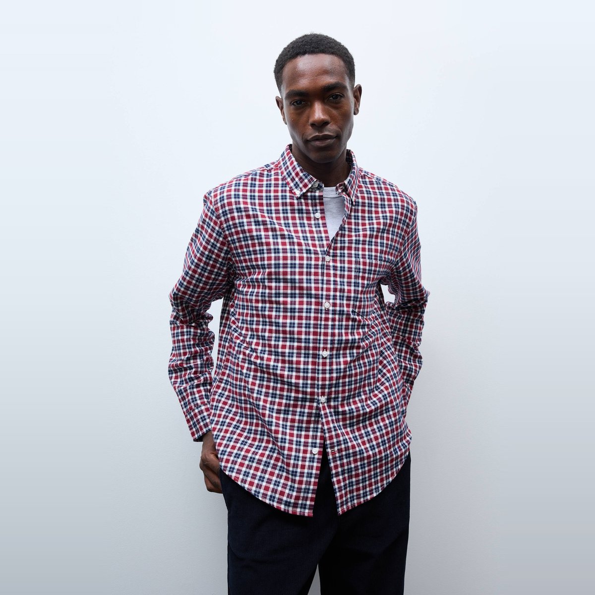 Chemise en flanelle à carreaux en coton BIO GOTS burlat, MONOPRIX