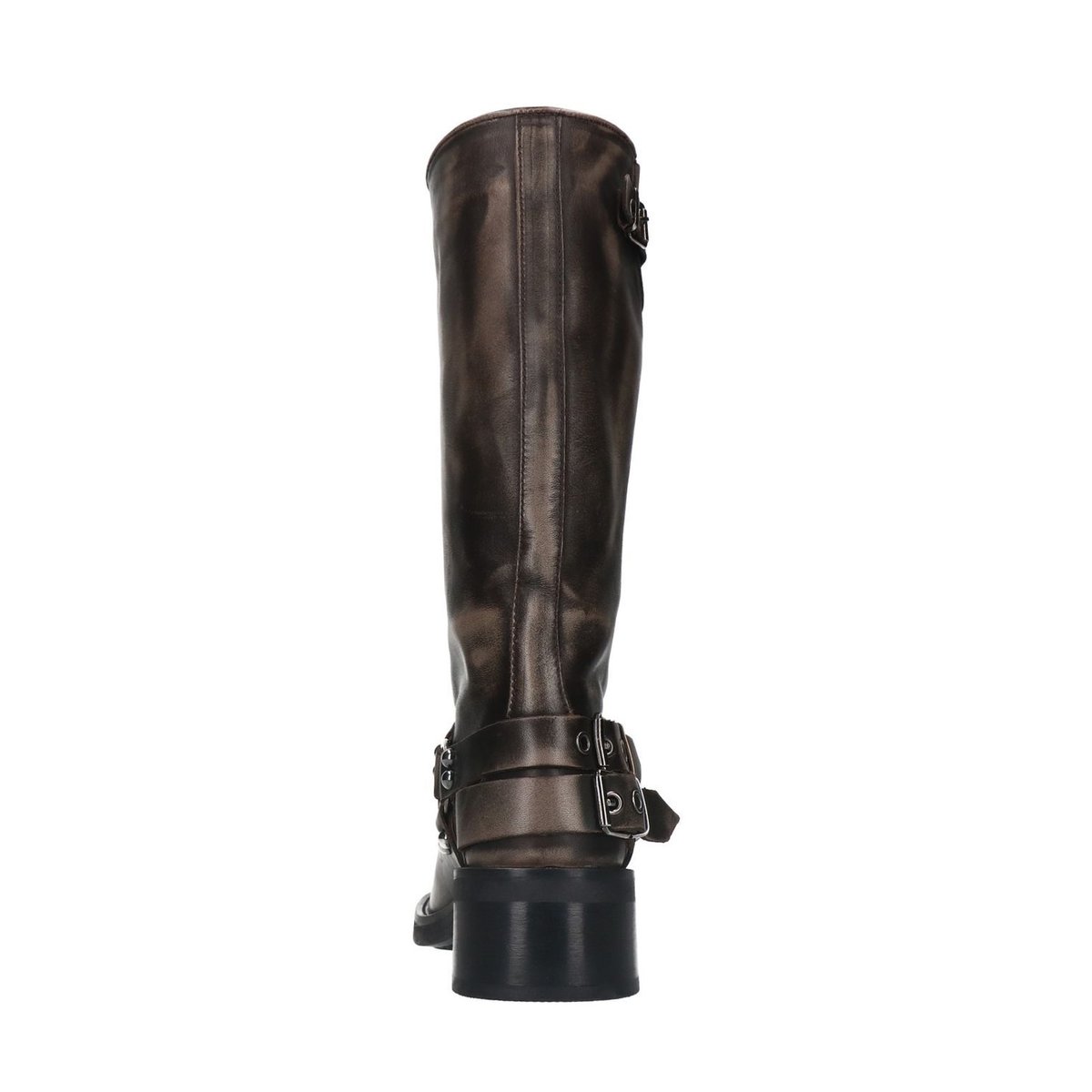 Bottines motardes avec boucles gris foncé, SACHA
