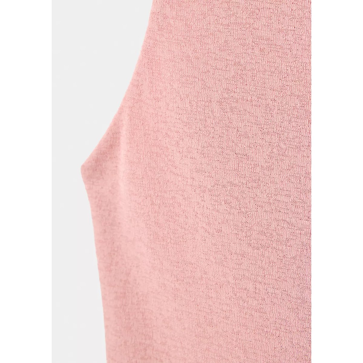 Top ajusté en tricot fin rose pastel, MANGO