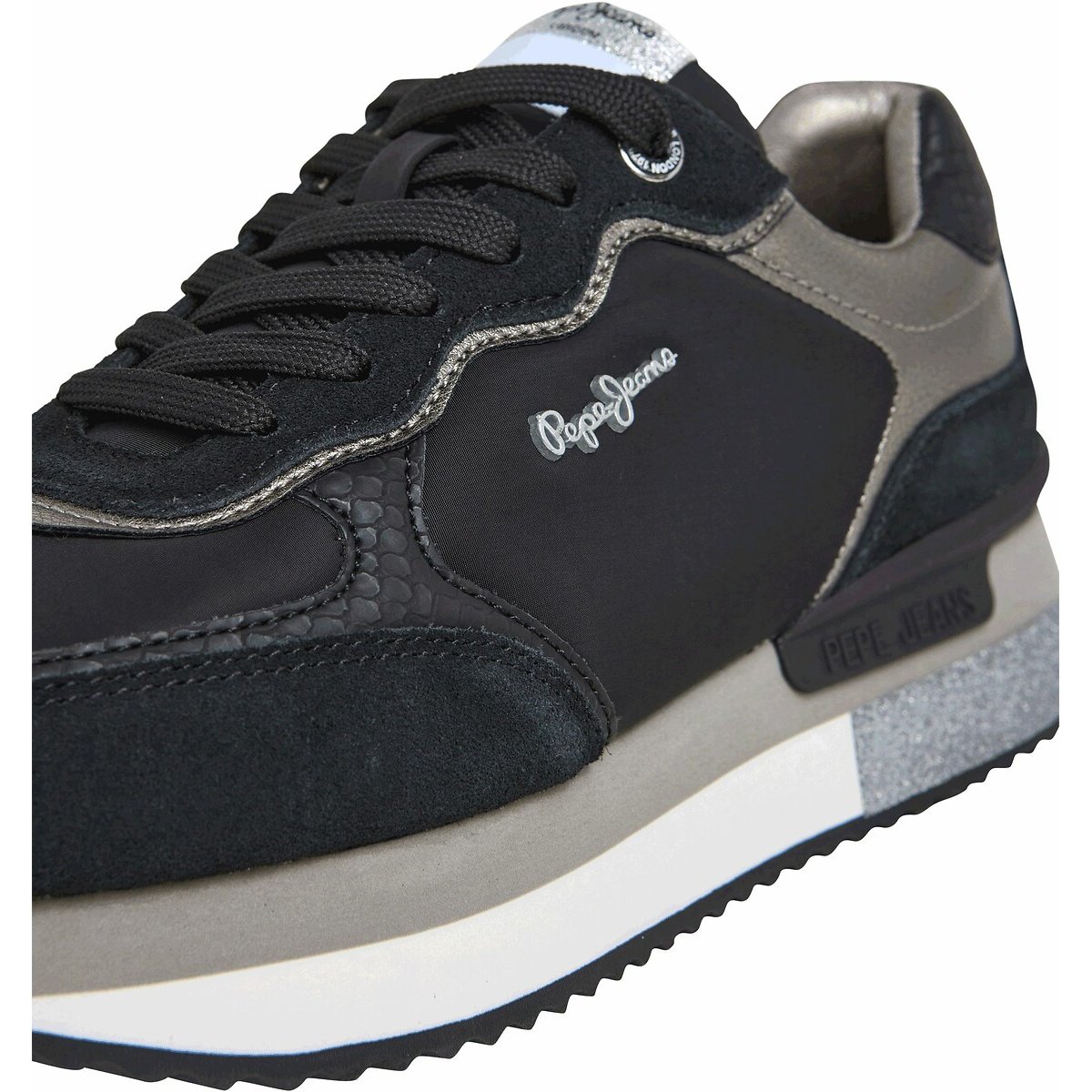 Baskets Rusper Glam W noir, PEPE JEANS