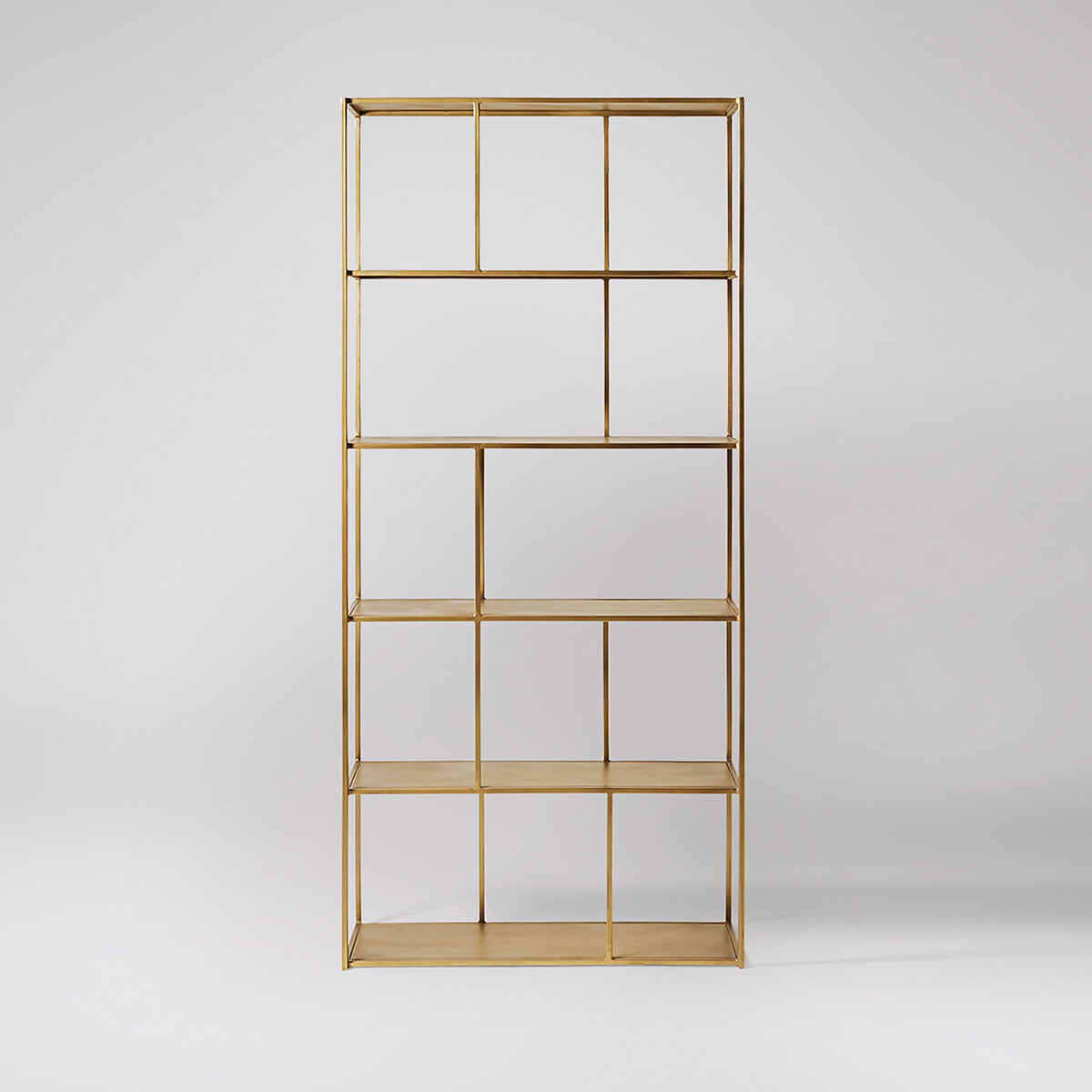 Aero Steel Shelving aged brass, SWOON