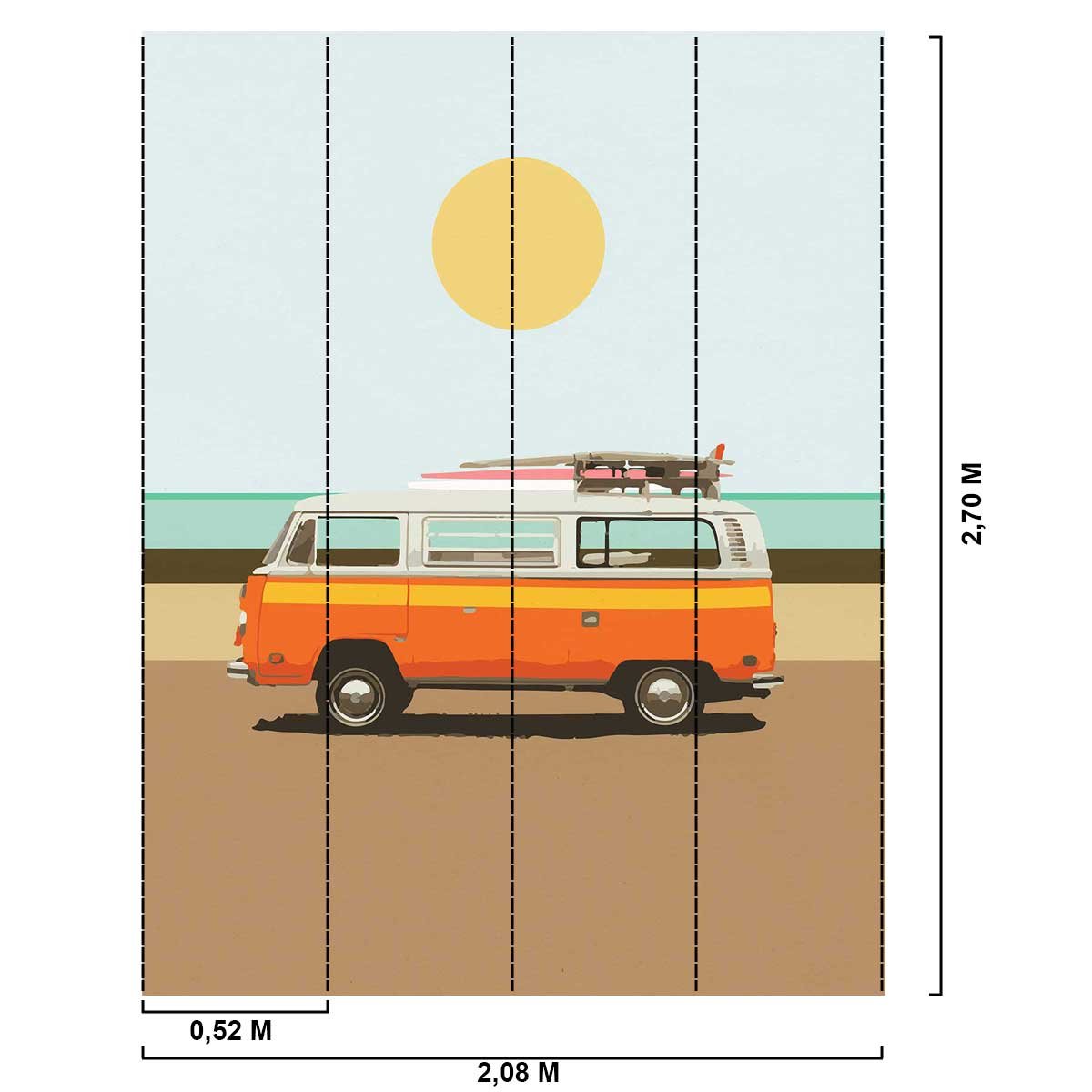 Papier peint combi surf intissé, HEXOA