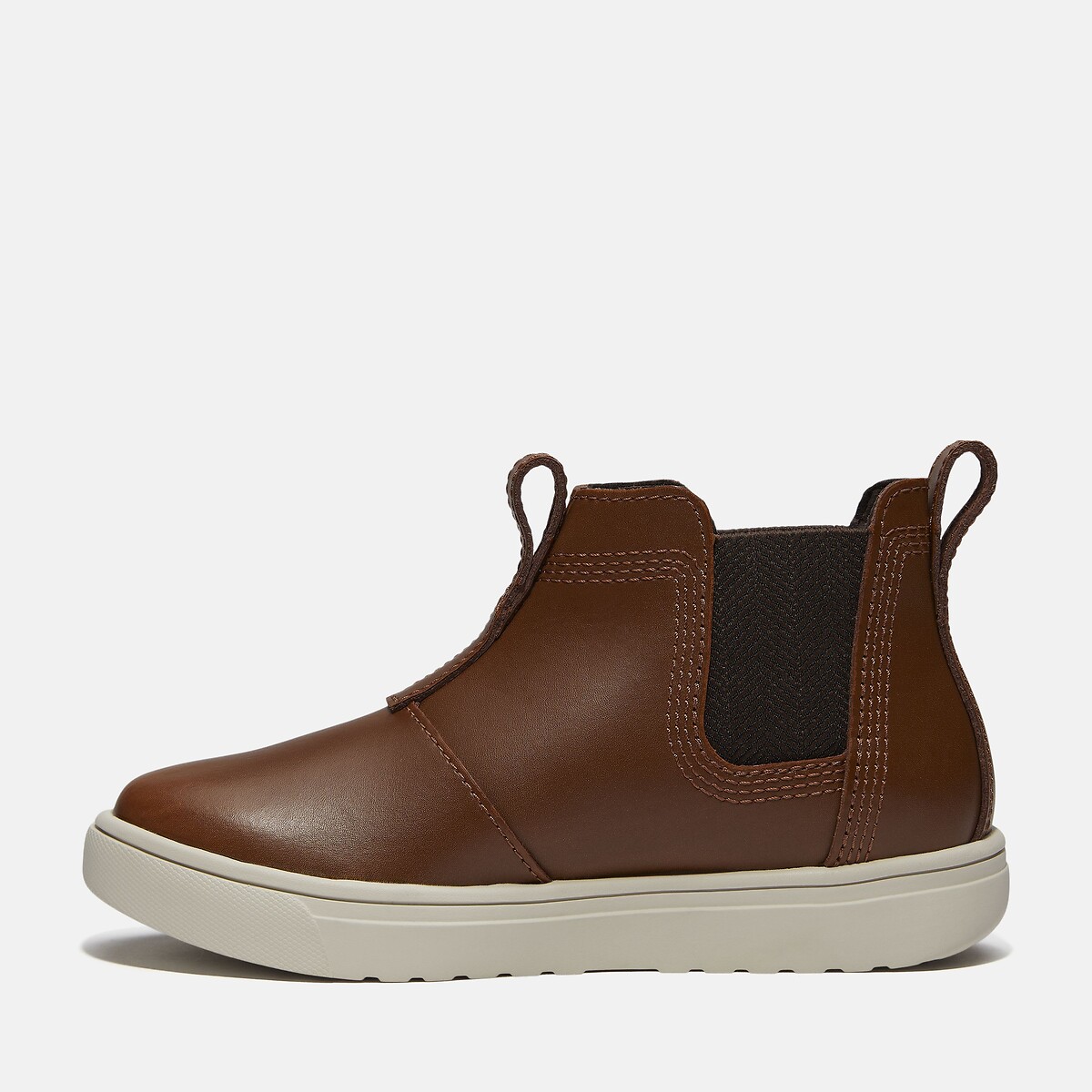 Bottines chelsea en cuir, Lisbon Street Mid marron, TIMBERLAND