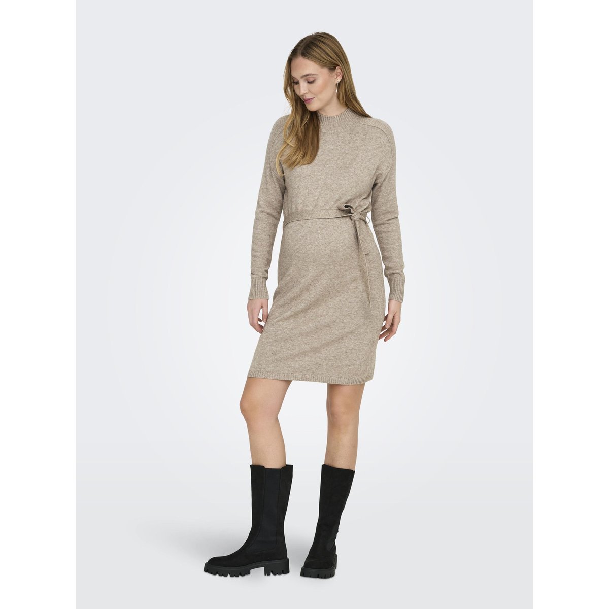 Robe En Maille beige, ONLY
