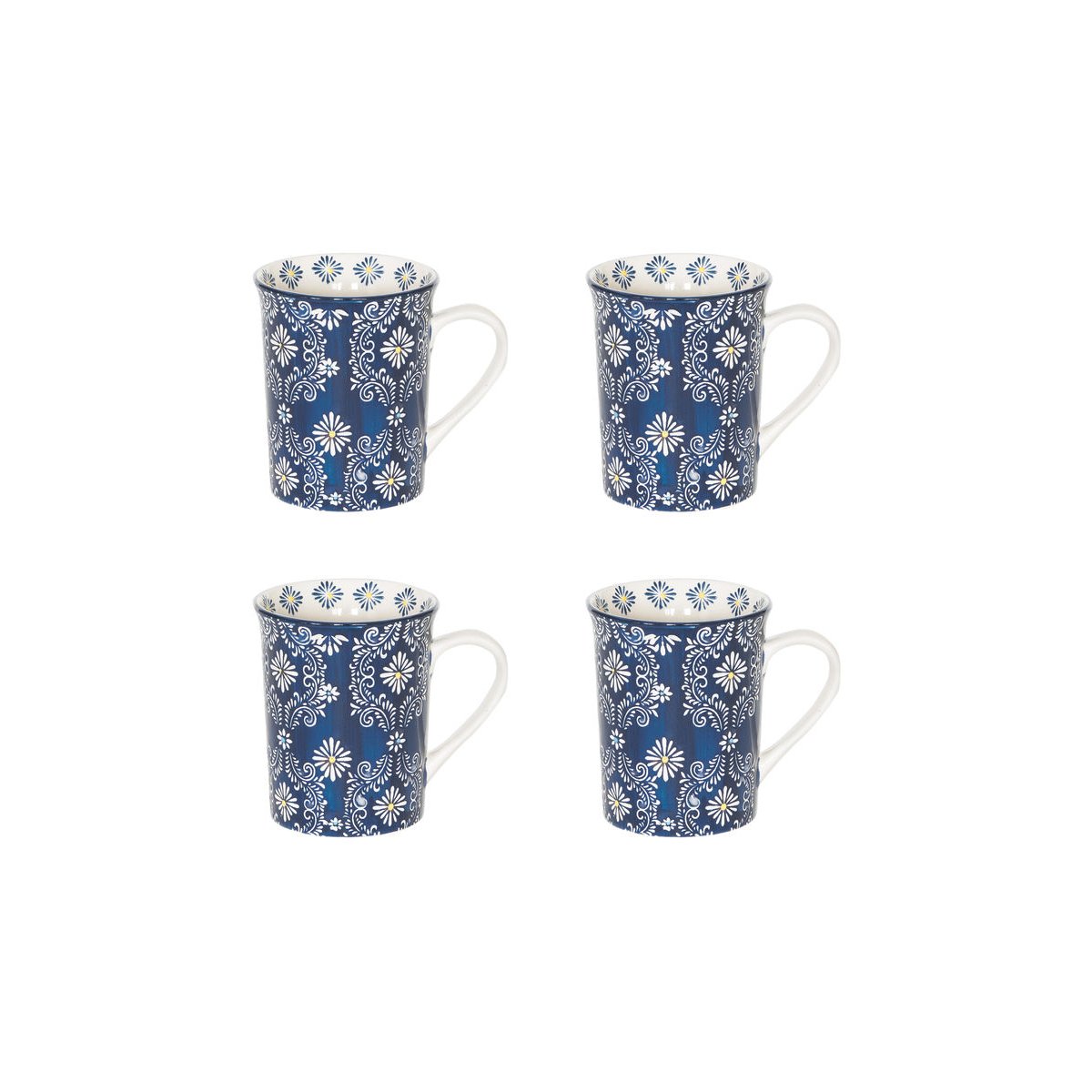 Coffret de 4 mugs - almada bleu, TABLE PASSION