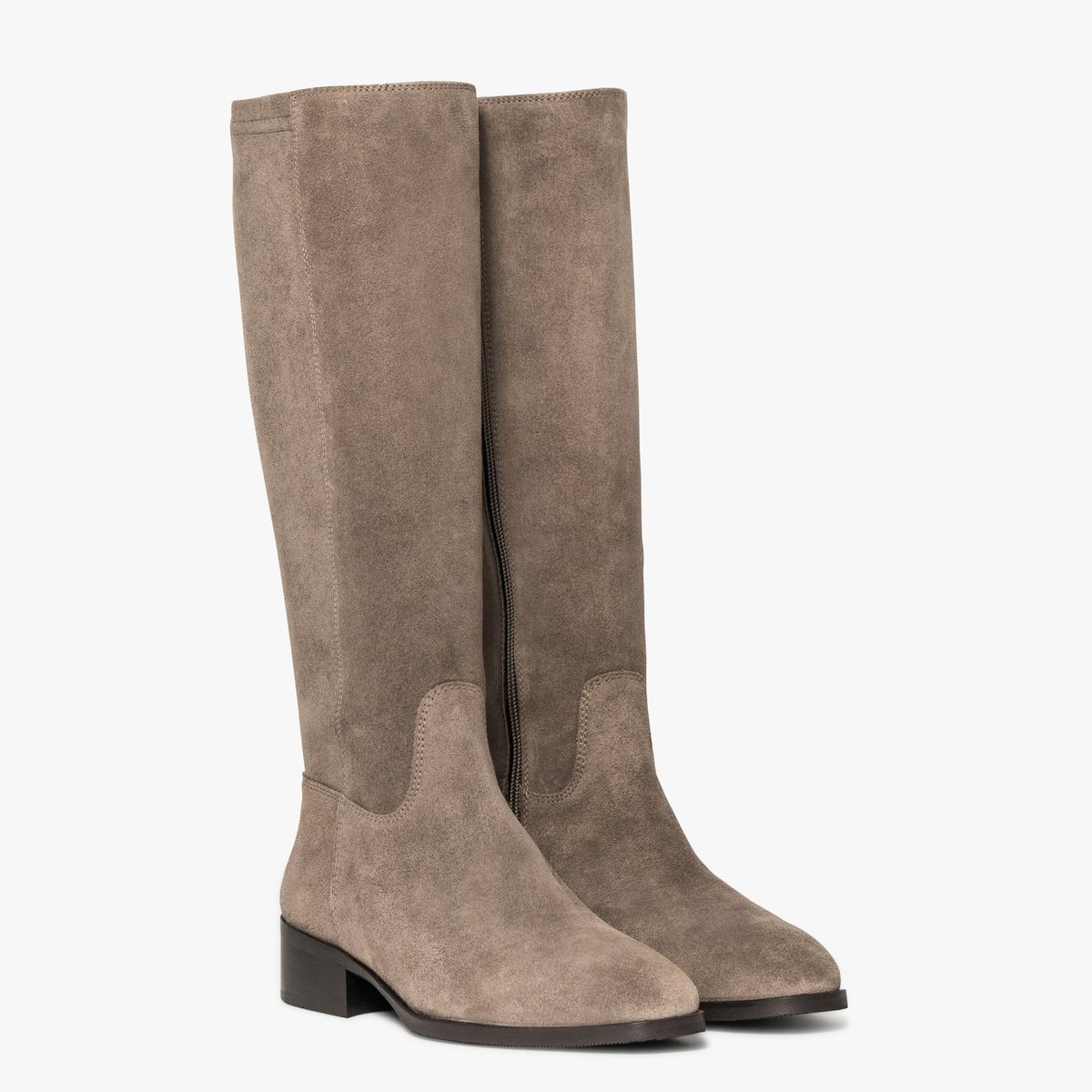 Botte Plate en cuir VALERIE gris taupe, BOCAGE