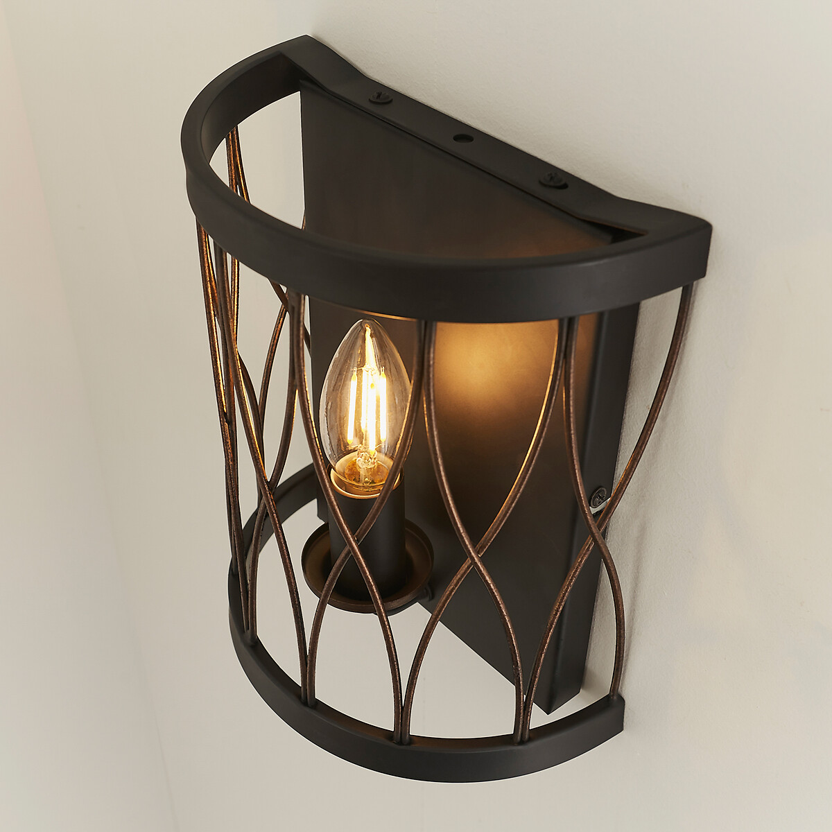 Houston Rustic Wall Light black, SO'HOME