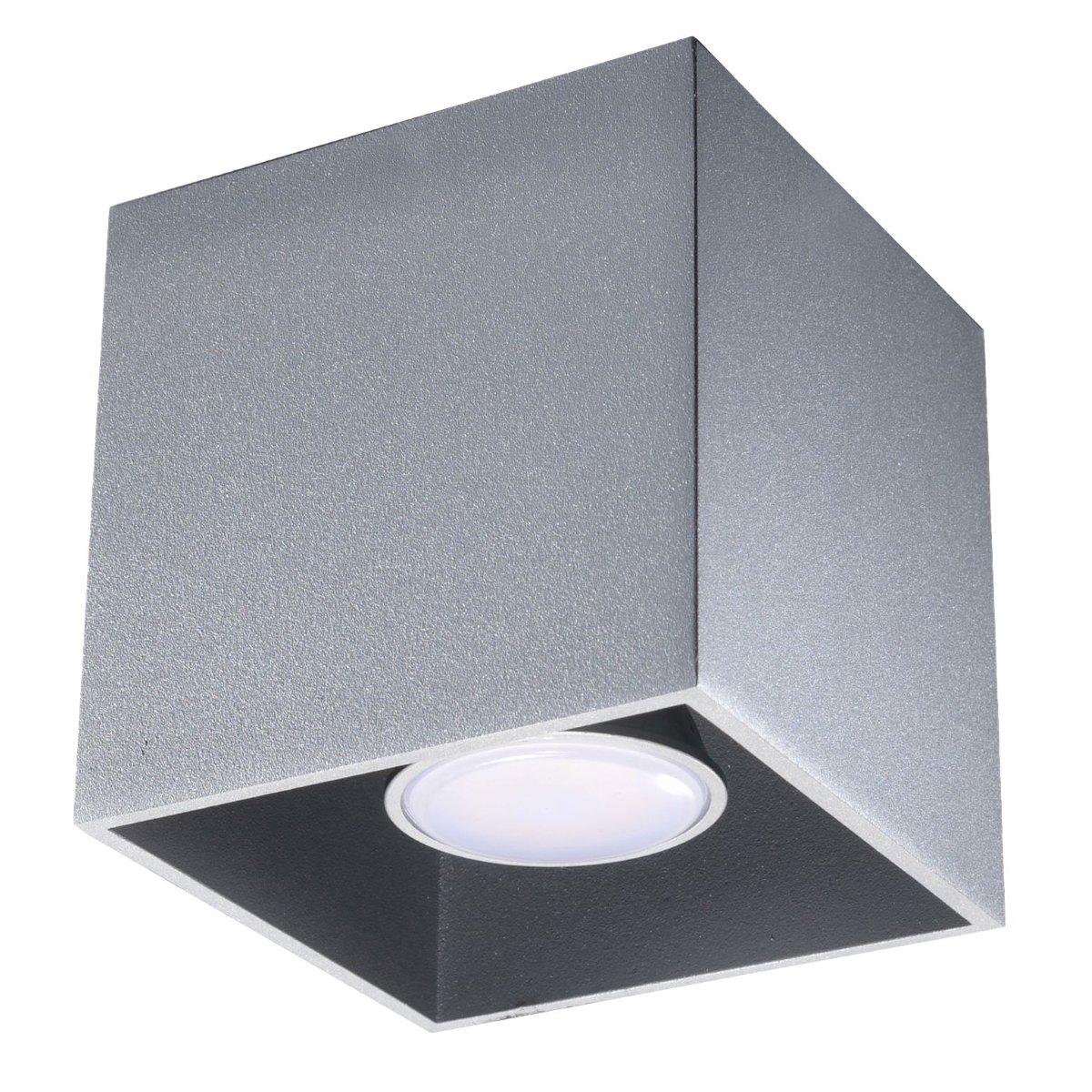 Plafonnier Aluminium Gris GU10 1 Quad gris, EDEN