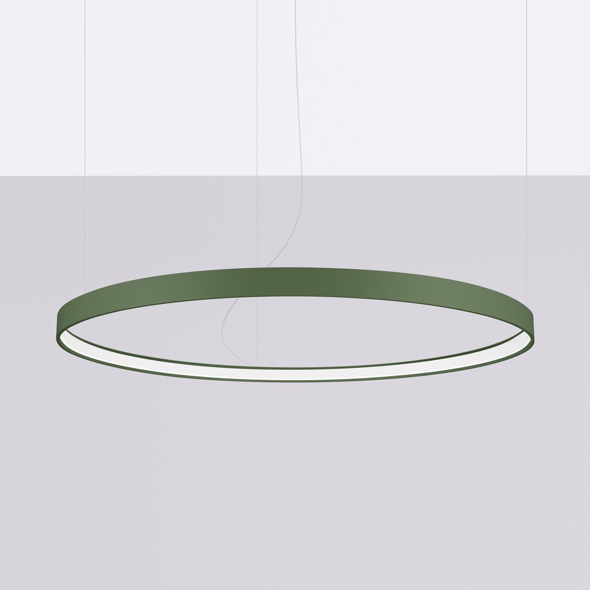 Lustre Aluminium Vert Olive LED 1 Rio vert olive, EDEN