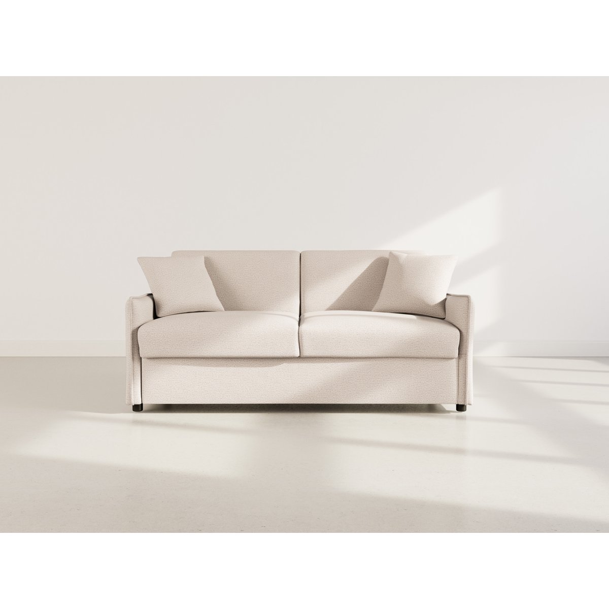 Canapé convertible express couchage quotidien, ADELE beige, BEST MOBILIER
