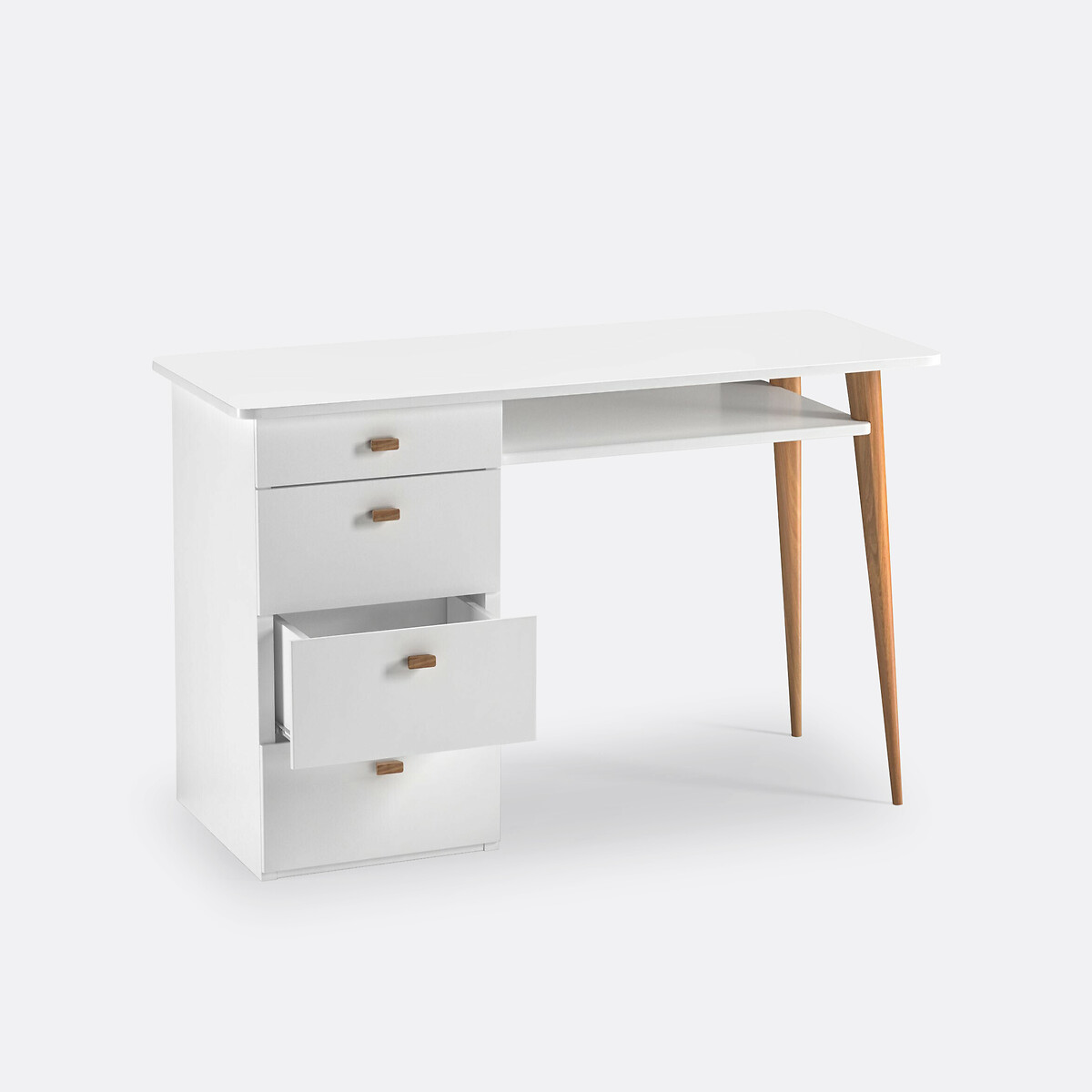 Schreibtisch JIMI, 4 Schubladen weiss, LA REDOUTE INTERIEURS