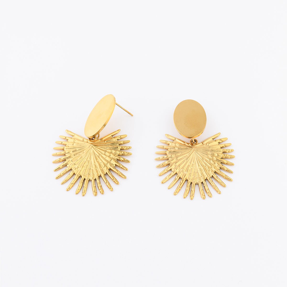 Boucles d'oreilles piecette en acier inoxydable aucun, BALABOOSTE