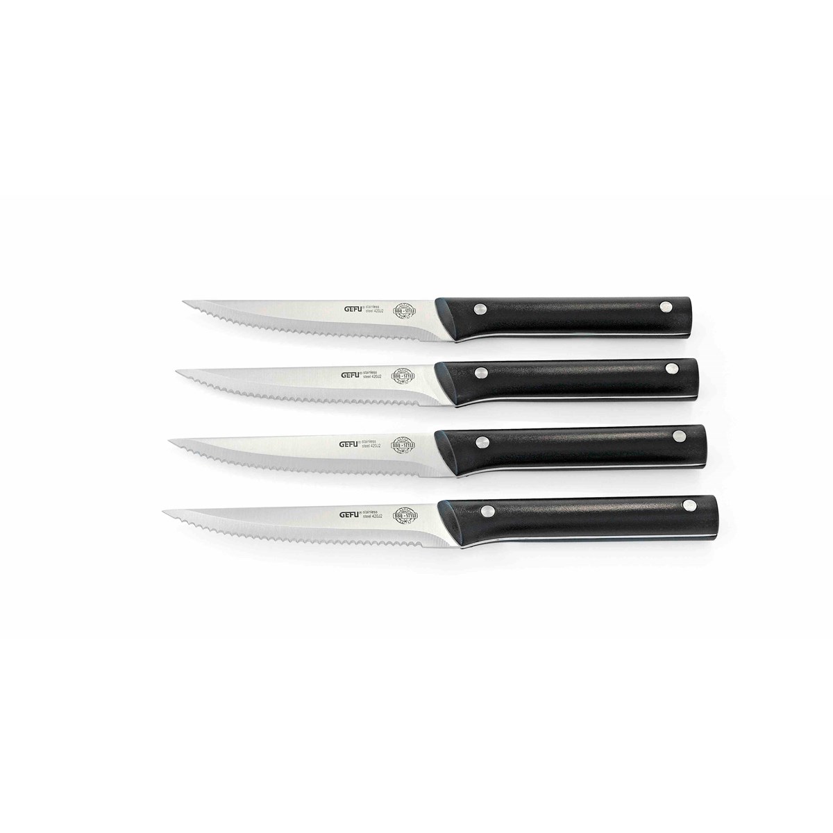 Set de 4 couteaux à steak BBQ argent, GEFU