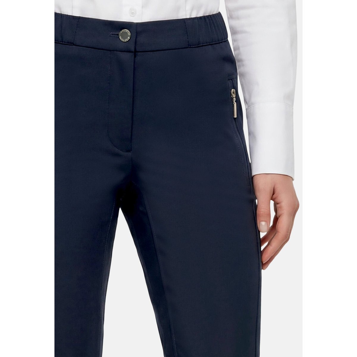 Pantalon stretch à taille élastique dark sky, BETTY BARCLAY