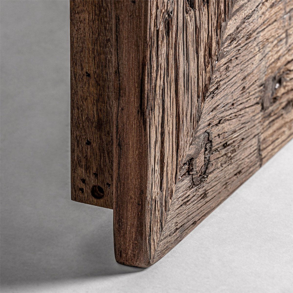 Miroir en bois vieilli style colonial marron bois vieilli patiné, RECOLLECTION
