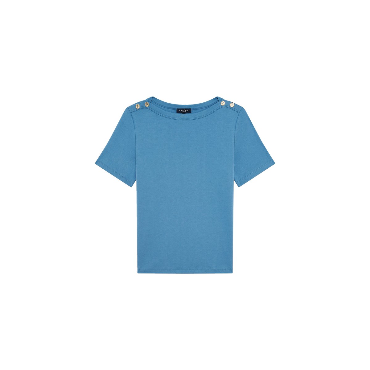 T-shirt droit col bateau TSOPHIE bleu, CAROLL