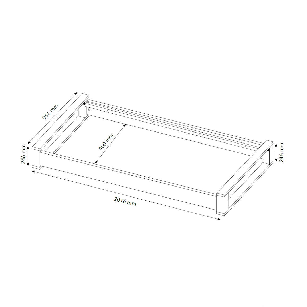 Pack lit gigogne avec matelas Bois massif  POKA bois, AKITEN RETAIL