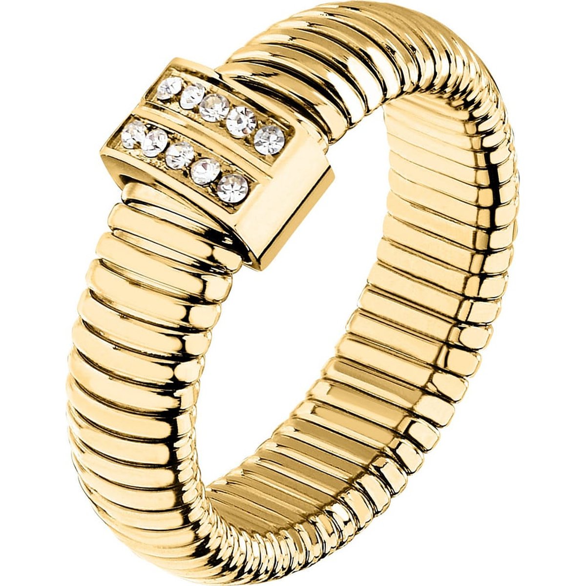 Bagues en Cristal/crystal/steel et Cristal or jaune, MORELLATO