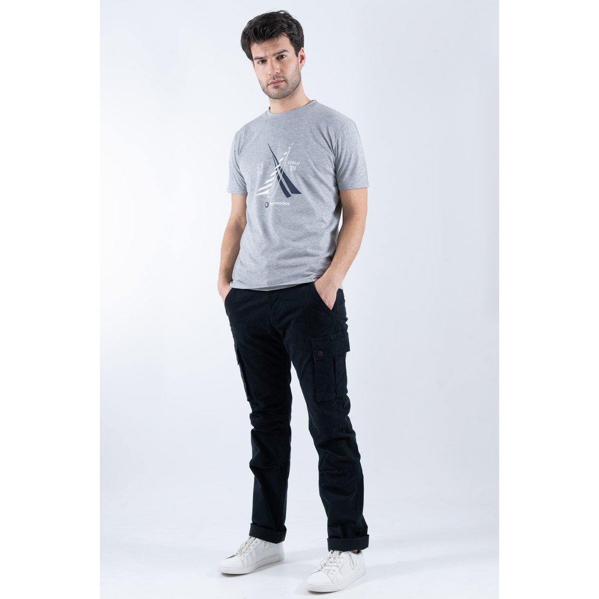 Pantalon multipoches DECKYL navy, BERMUDES