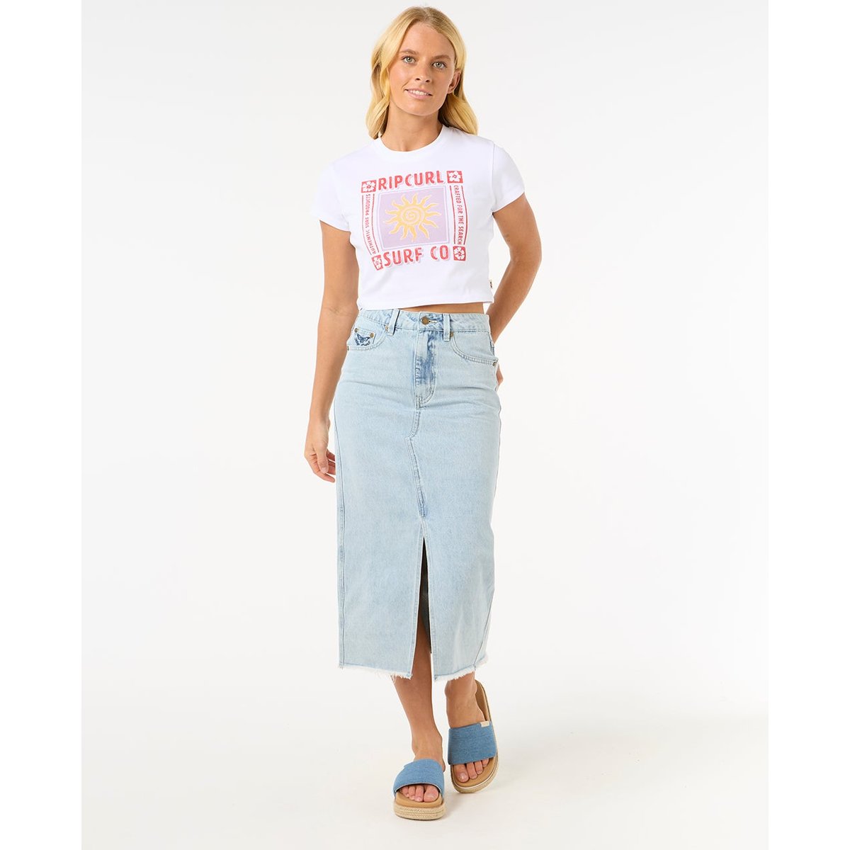 T-shirt CALA FITTED TEE blanc, RIP CURL