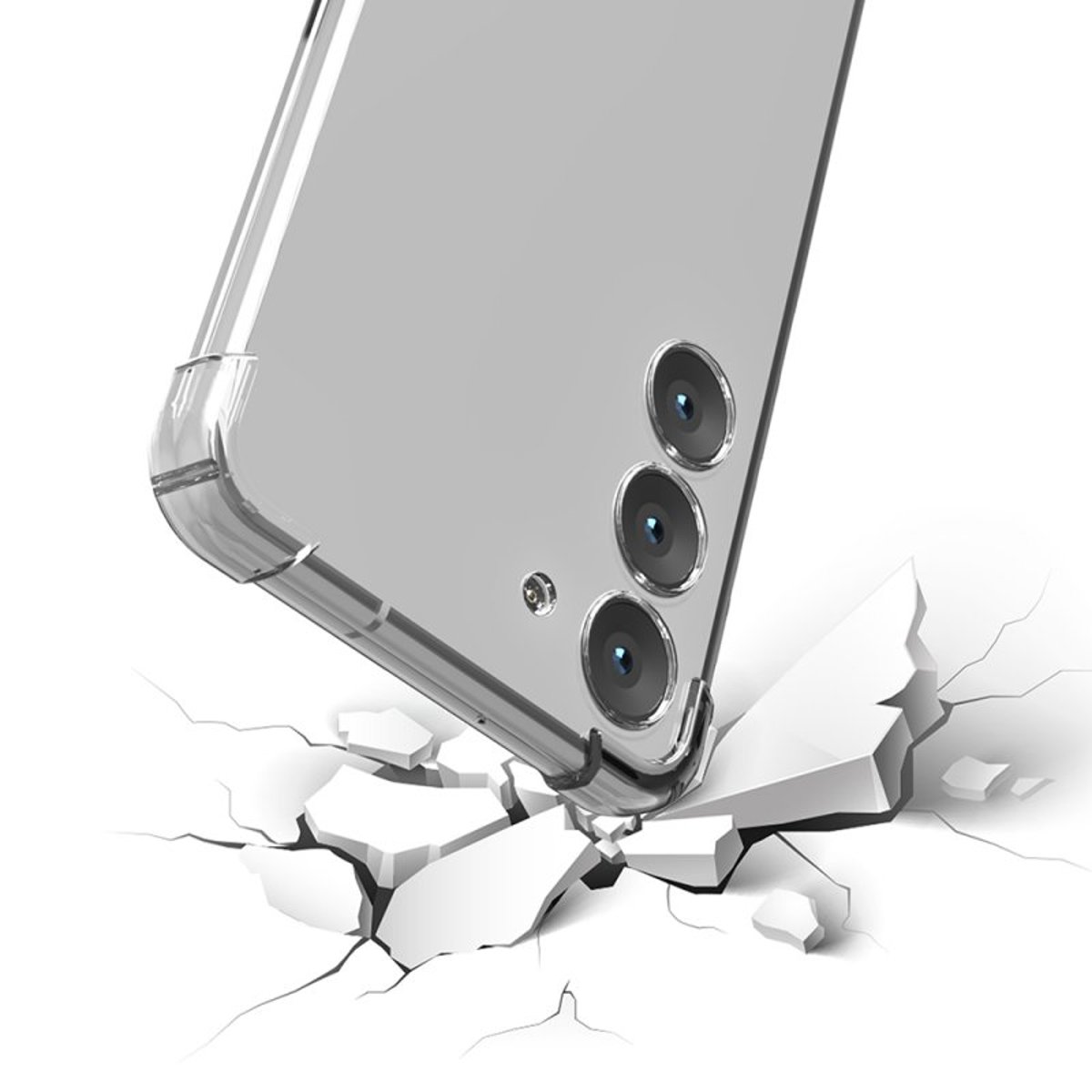 Coque Galaxy S23 antichoc + 2 vitres transparent, EVETANE