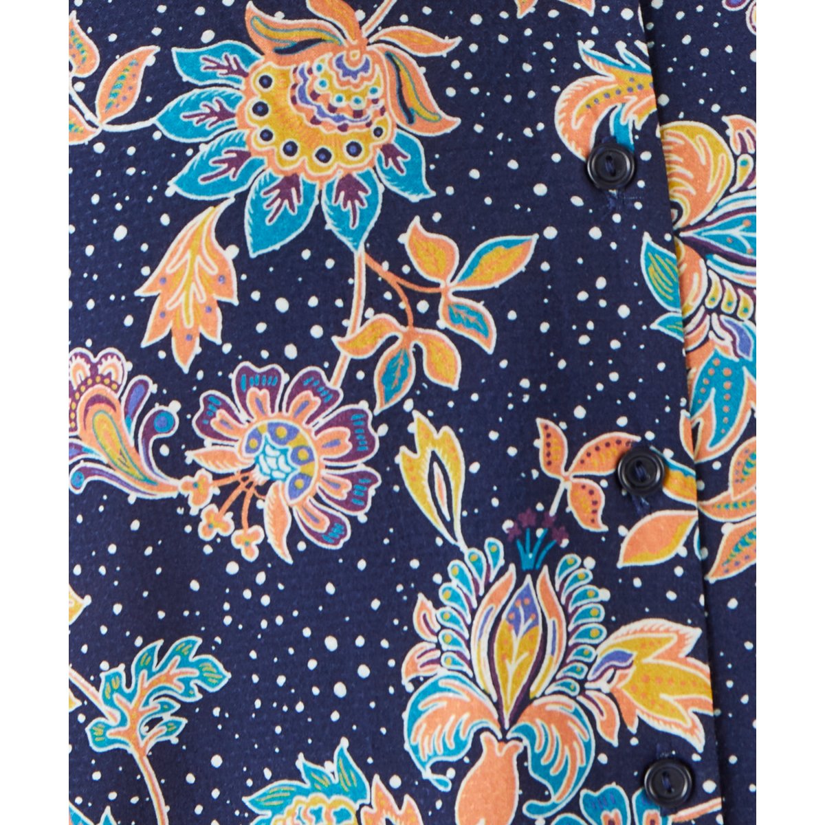 Chemisier imprimé fleurs bleu marine floral, DAMART