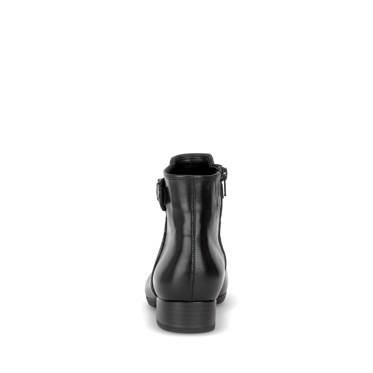 Bottines en cuir vernis à talon décroché noir, GABOR