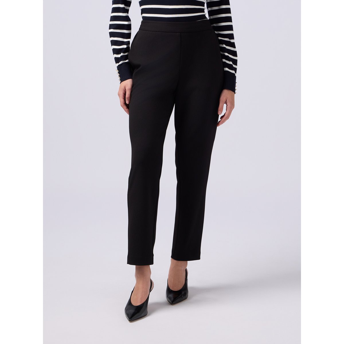 Pantalon de jogging en crêpe scuba noir, OLTRE
