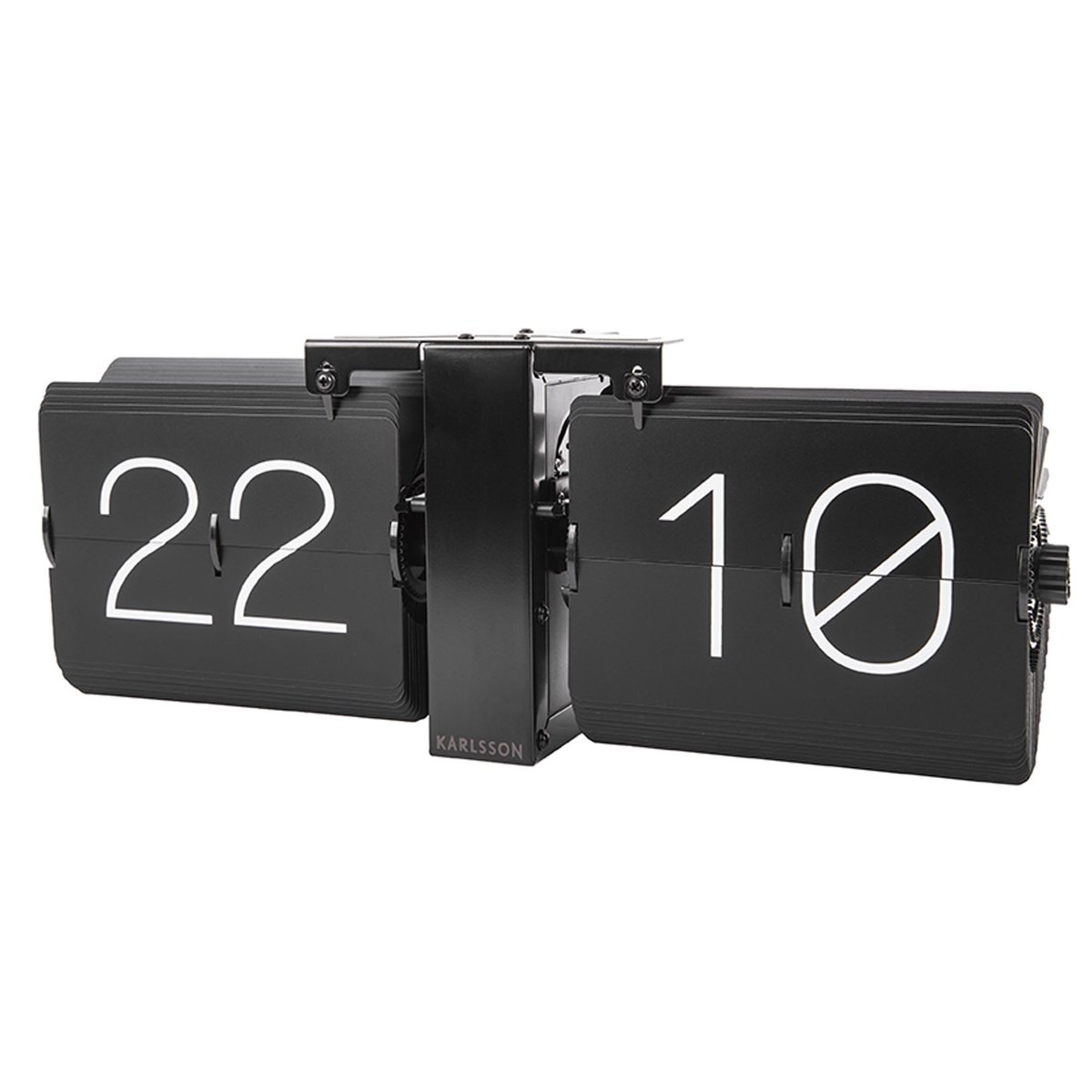 Horloge De Table Acier FLIP KLOK NO CASE noir mat, KARLSSON