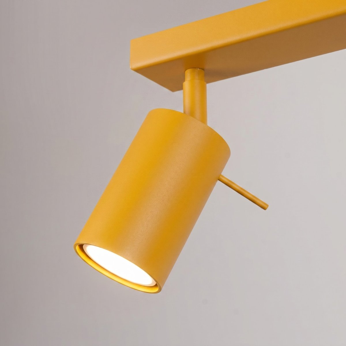 Plafonnier Acier Jaune GU10 2 RING jaune, EDEN