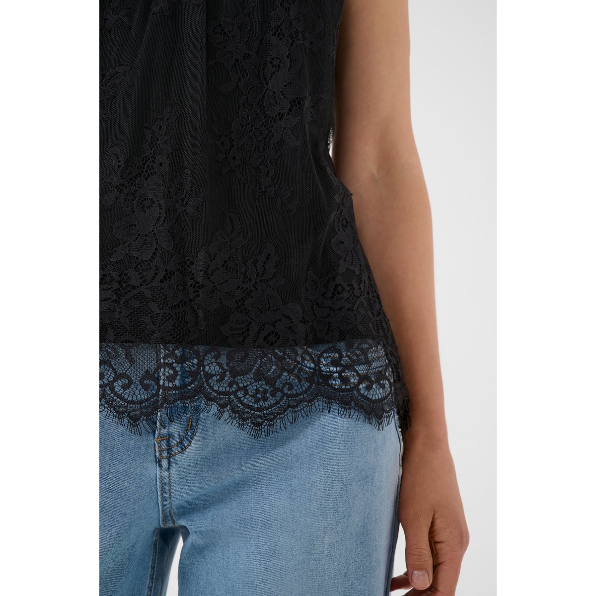 Blouse sans manches noir pitch black, CREAM