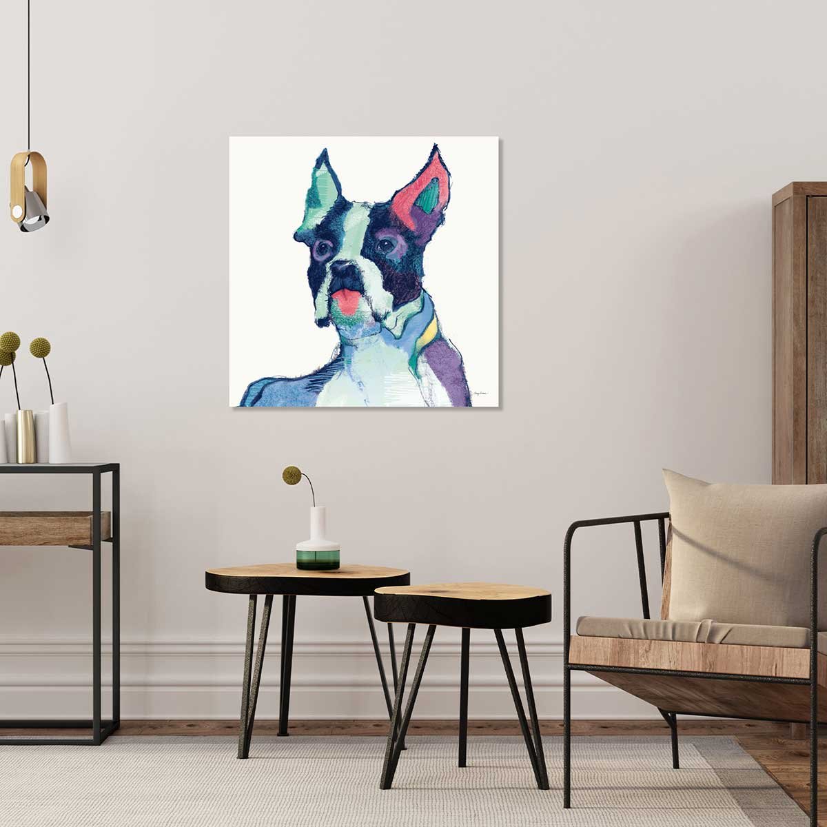 Tableau animaux Bouledogue Ulysse tableau alu dibond, HEXOA