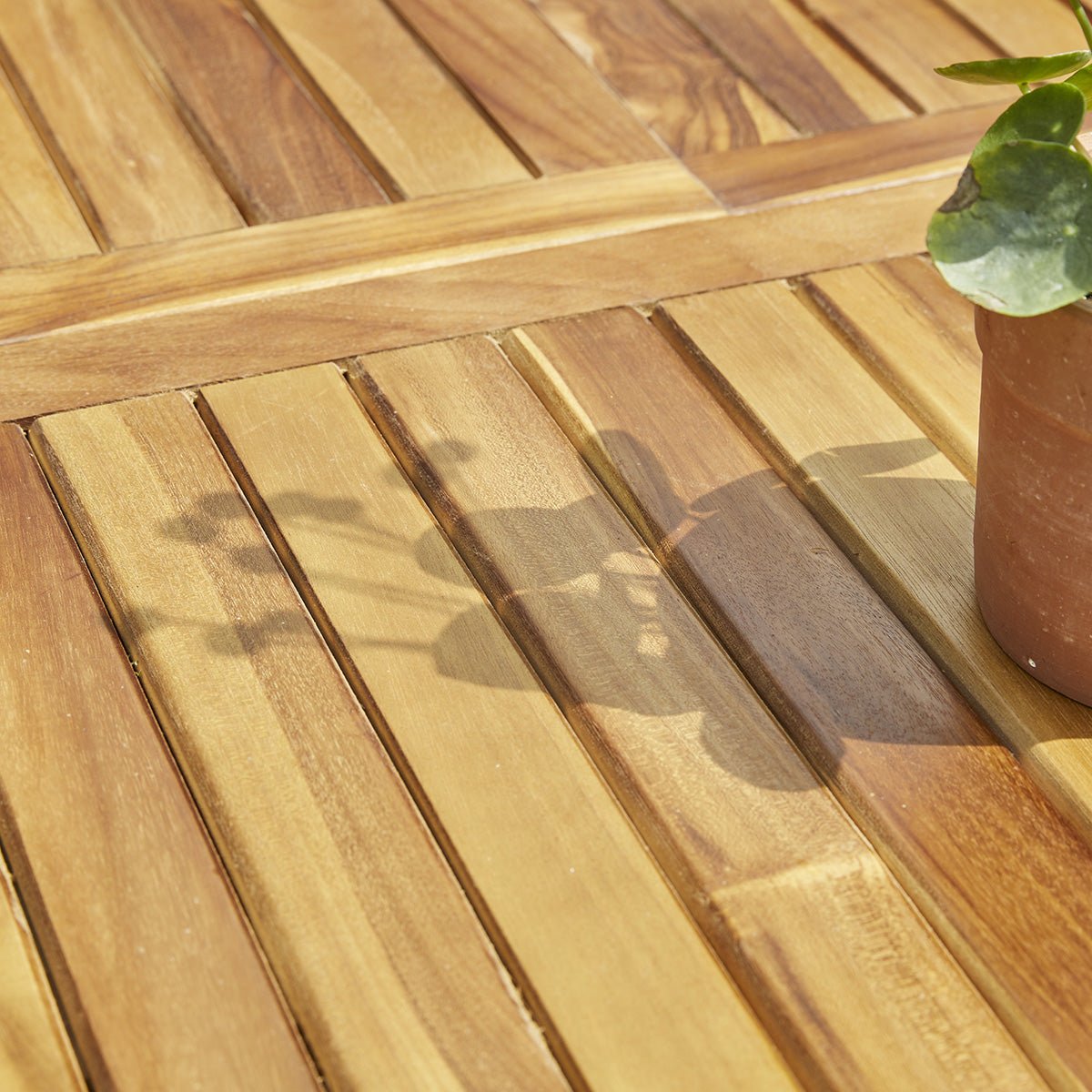 Table de jardin en teck huilé extensible 8/10 places  BALI marron, BERAH GETAH
