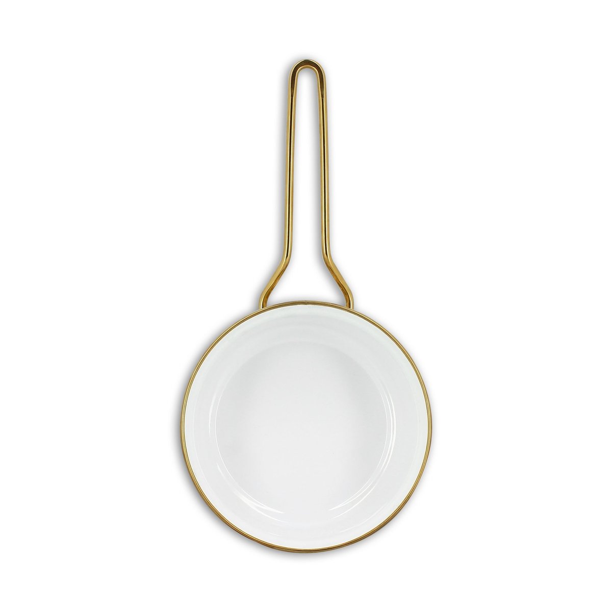 Casserole 18cm en acier émaillé, DAISY blanc-jaune, MENASTYL