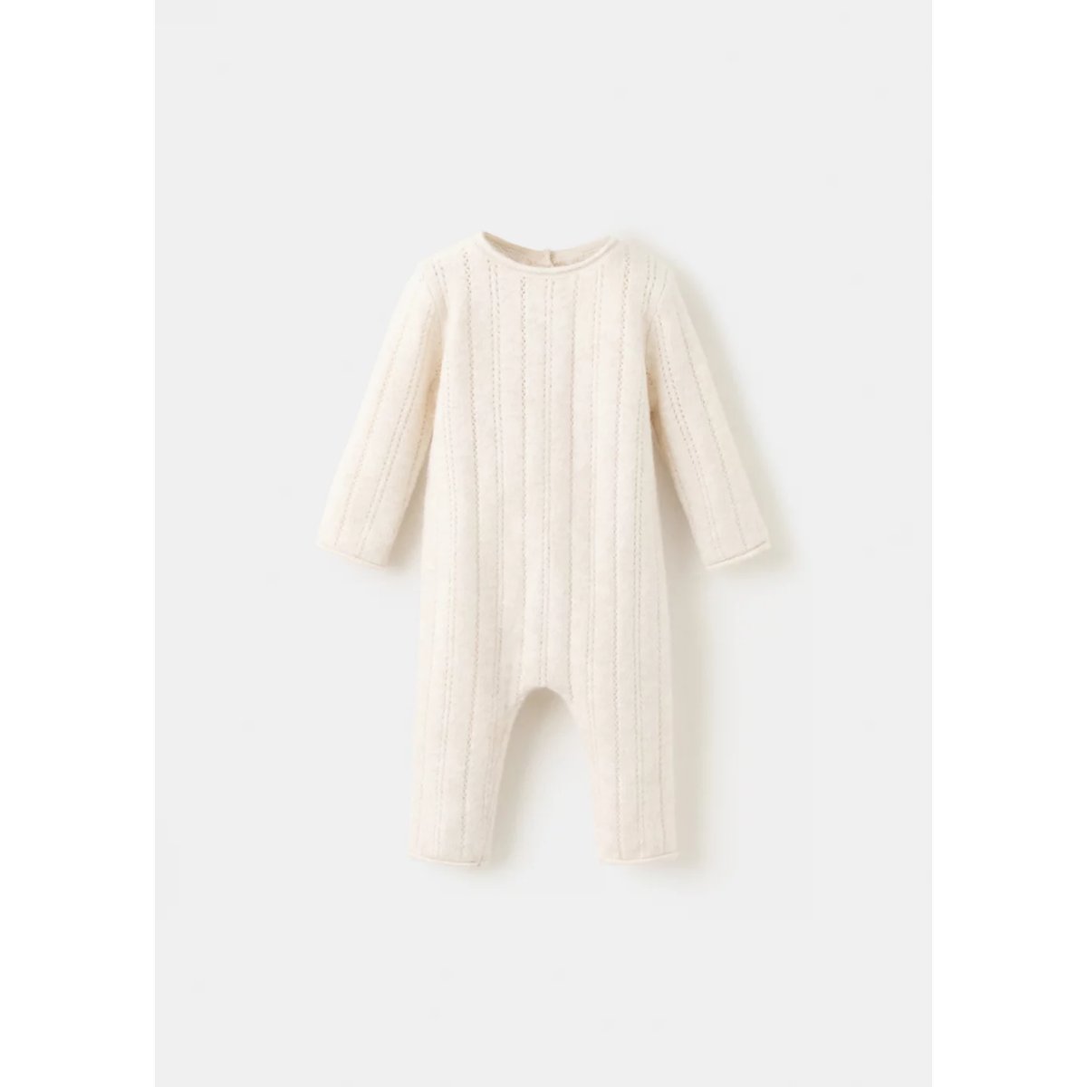 Maille ajourée à une pièce beige, MANGO BABY