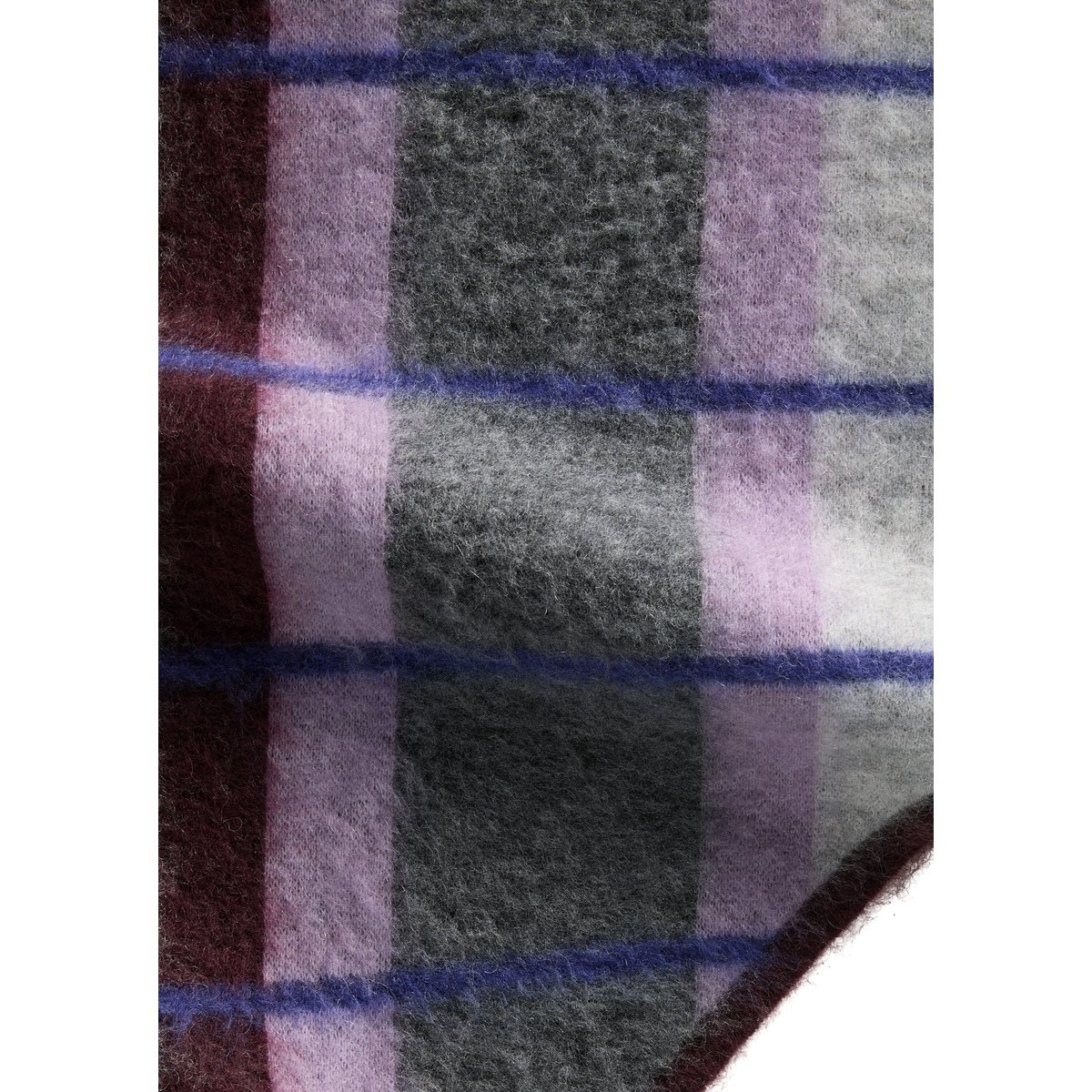 Foulard triangulaire en jacquard en un mélange douillet de laine vierge et de mohair violet, MARC O’POLO DENIM
