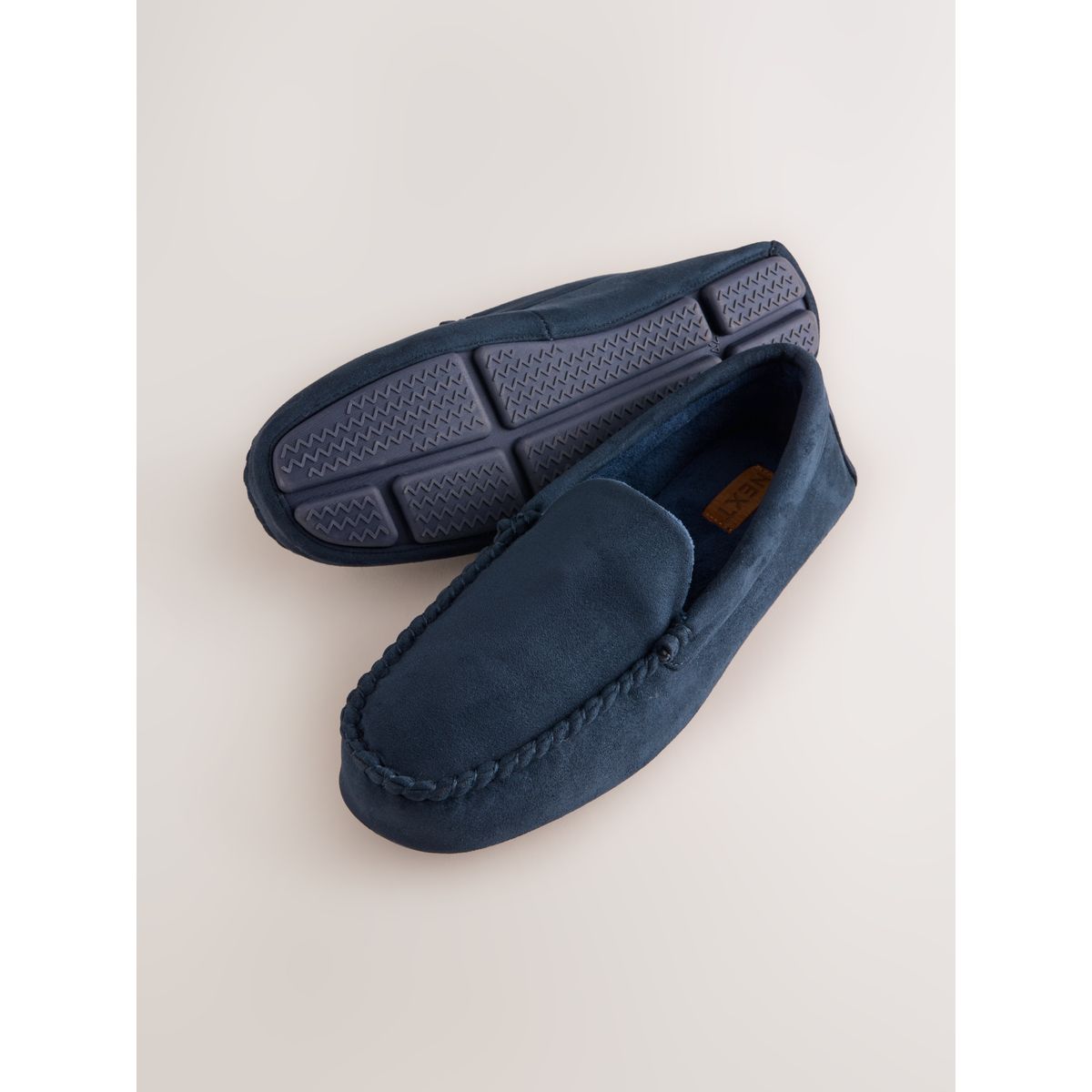 Chaussons style mocassins bleu marine, NEXT