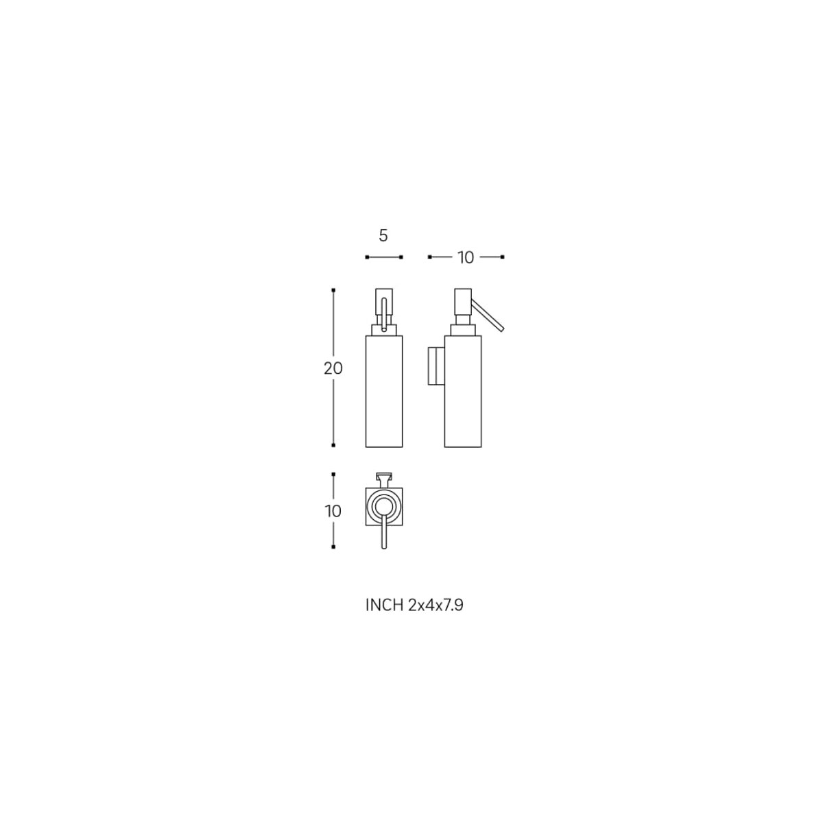 Distributeur De Savon (125ml)  METRIC noir, COSMIC