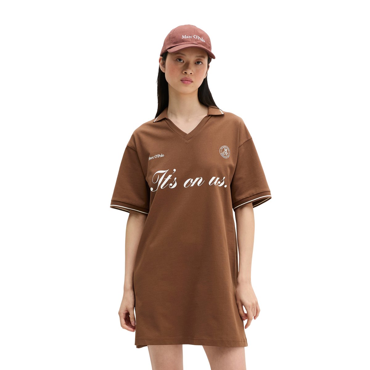 Maillot de football MOP Club '67 Dress en jersey lourd marron foncé, MARC O'POLO